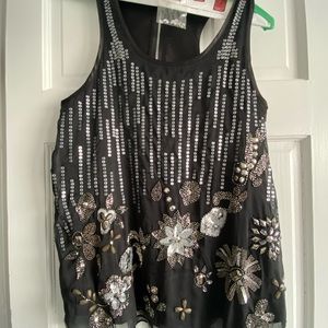 Romeo and Juliet sequin beaded tank with back zip